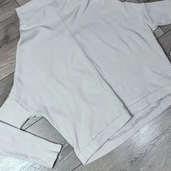 Free People Beach Ribbed Mock Neck Drop Shoulder Sweater - Picture 6 of 11